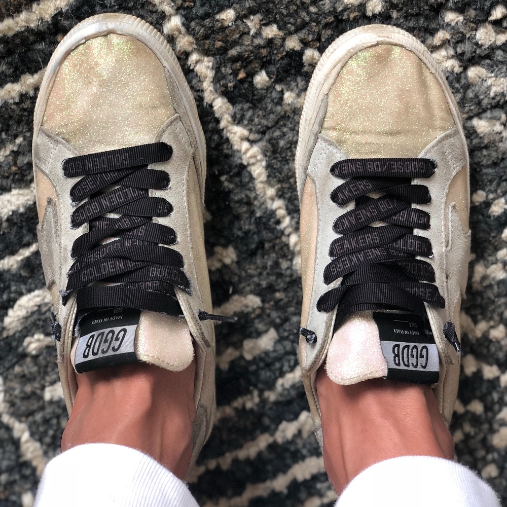 Glitter golden goose sneakers size 38